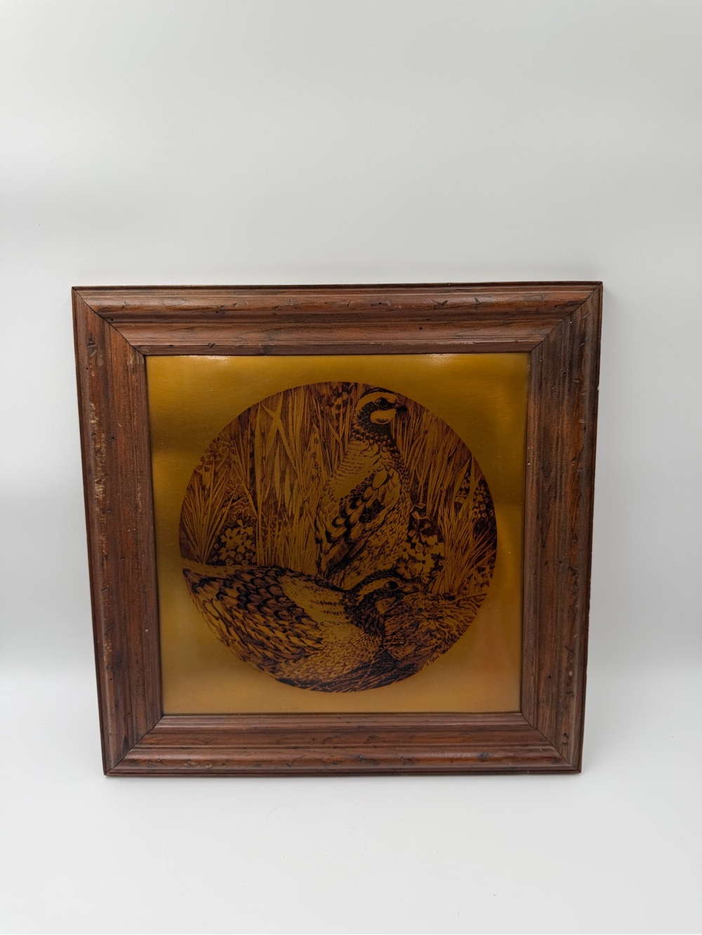 Vintage Nancy Rohrig Framed Quail Bird Artwork